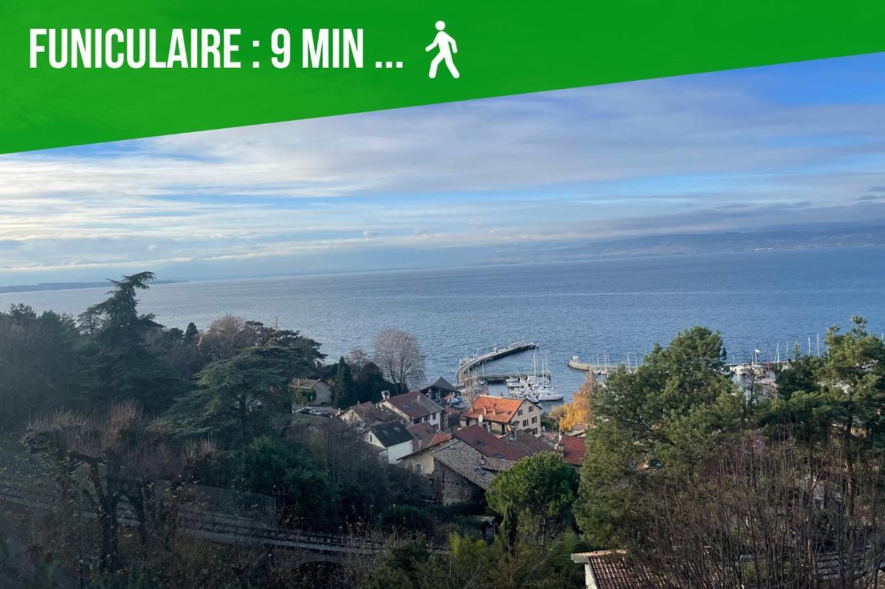 Viva Leman- Hypercentre - Vue Panoramique- Parking - Wifi Thonon-les-Bains Exterior foto