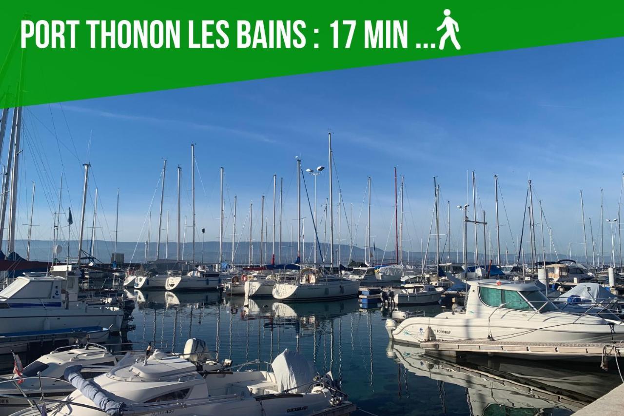 Viva Leman- Hypercentre - Vue Panoramique- Parking - Wifi Thonon-les-Bains Exterior foto